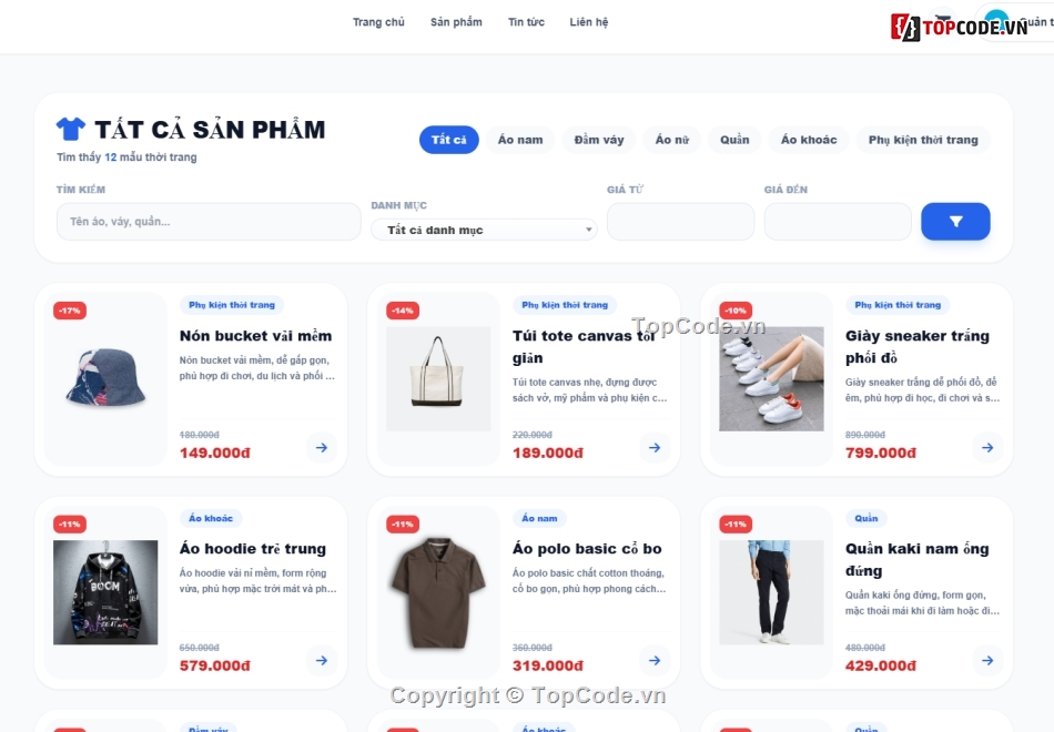 Website php,Website bán quần áo,bán quần áo